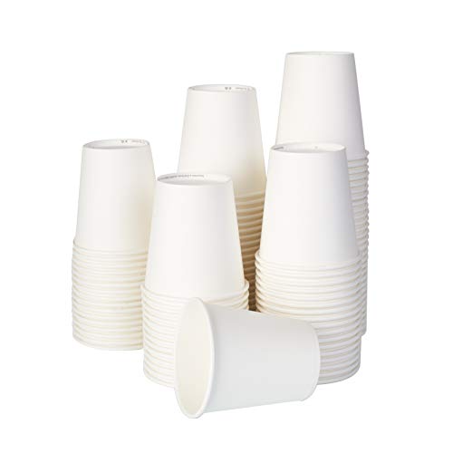 1000 Piezas Vasos De Papel Biodegradables Compostables Ecológicos 200 ml desechables para agua bebidas calientes y fría