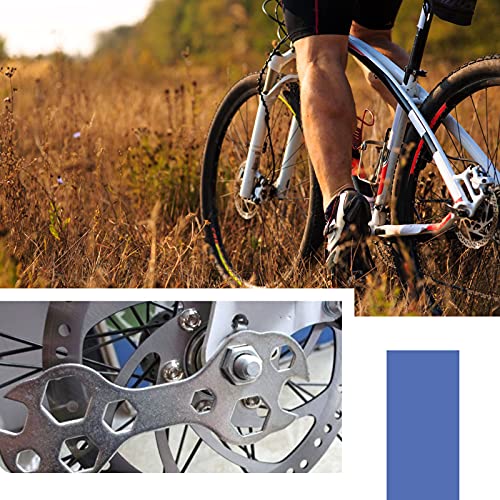 2 unids chapado de acero multi-agujero bicicleta ciclo bicicleta bicicleta montaña llave portátil multifuncional herramienta de reparación de bicicletas 8-17mm