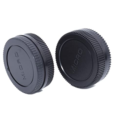 2 x Lens posterior Cap+2 piezas Tapón Cuerpo compatible con Micro 4/3 cámaras DSLR y M4/3 Objetivos montados (Micro Cuatro Tercer objetivo, MFT) Adecuado para Olympus E-PL5(2 juegos)
