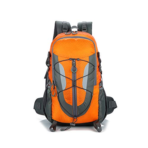 30L Resistente al Agua Mochila, Morbuy Portátil Mochila Trekking Laptop Daypack Durable Impermeable para Escalada Viajes Actividades al Aire Libre (30L,Naranja)