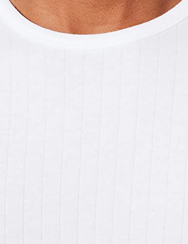 ABANDERADO - Camiseta Térmica De Manga Corta Y Cuello Redondo para hombre, color blanco, talla 48/M