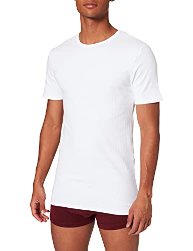 ABANDERADO - Camiseta Térmica De Manga Corta Y Cuello Redondo para hombre, color blanco, talla 48/M