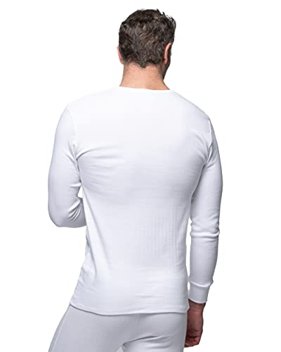 Abanderado Termal algodón Invierno C/Redondo Camiseta térmica para Hombre, Blanco, M/48