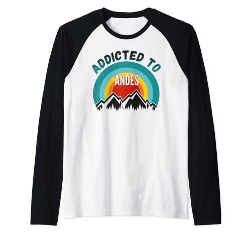 Adicto a las montañas de los Andes Camiseta Manga Raglan