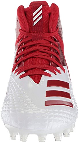 Adidas Hombres Freak x Carbon Mid High Tops Cordon Zapatos para Béisbol, White/Power Red/Power Red, Talla 18