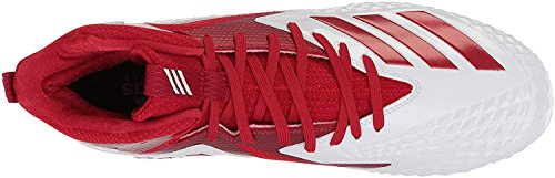 Adidas Hombres Freak x Carbon Mid High Tops Cordon Zapatos para Béisbol, White/Power Red/Power Red, Talla 18