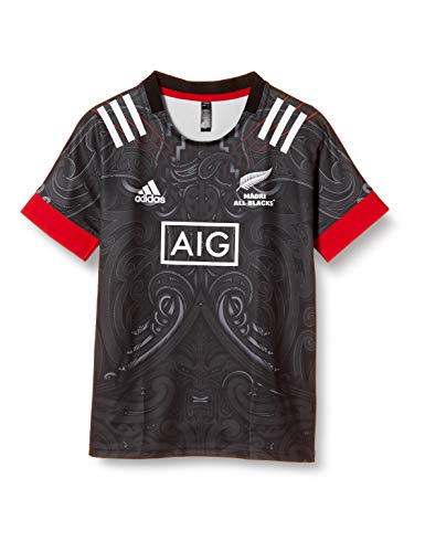 adidas Maori Rep JSY Y Camiseta, Unisex niños, Negro, 134 (8/9 años)