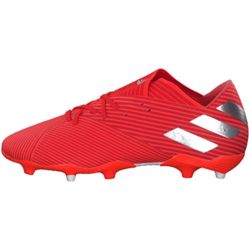 adidas Nemeziz 19.2 FG, Bota de fútbol, Active Red-Silver Metallic-Solar Red, Talla 7 UK (40 2/3 EU)