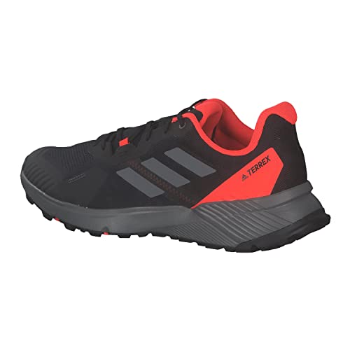 adidas Terrex SOULSTRIDE, Zapatillas de Trail Running Hombre, NEGBÁS/Gricua/Rojsol, 45 1/3 EU