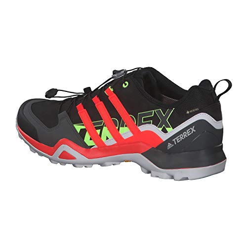 adidas Terrex Swift R2 GTX, Trail Running Shoe Hombre, Core Black/Solar Red/Signal Green, 42 EU