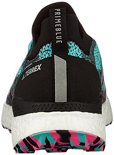 adidas Terrex Two Ultra Primeblue, Trail Running Shoe Hombre, Acid Mint/Core Black/Screaming Pink, 46 EU