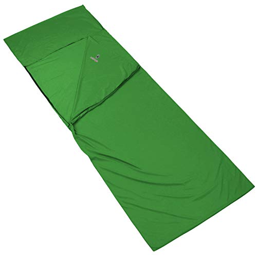 ALPIDEX Saco Sabana Microfibra Forro de la Bolsa de Dormir Interior Ligero Viaje Camping, Color:Green Willow