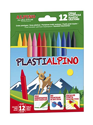 Alpino escolar pack: 24 lápices de colores borrables + 24 rotuladores + estuche con 12 ceras