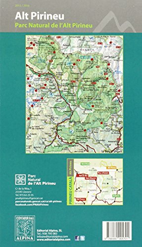 Alt Pirineu, mapa excursionista. Escala 1:50.000. Español, Català, English. Editorial Alpina. (Mapa Y Guia Excursionista)
