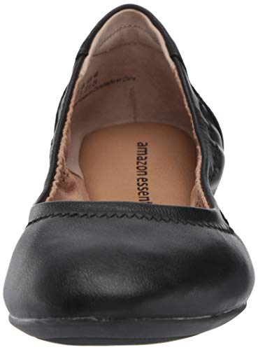 Amazon Essentials Belice Ballet Flat Zapatos Bailarinas, Negro, 45 EU Ancho