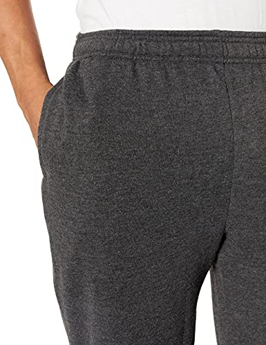 Amazon Essentials Fleece Sweatpant Pantalones, Gris (Charcoal Heather), Small