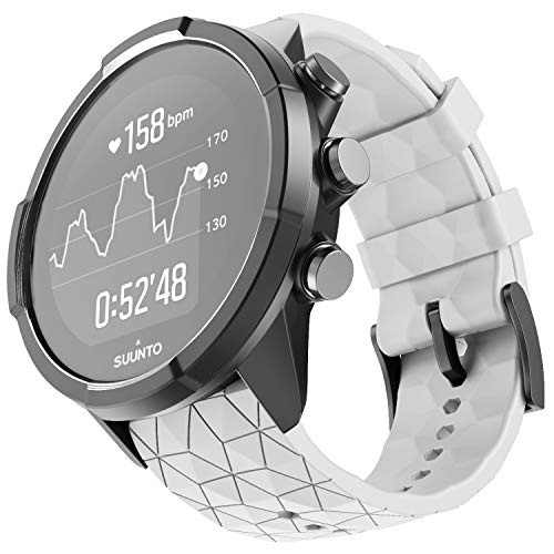 ANBEST Compatible con Suunto 9/Suunto 9 Baro/Suunto 7 Correas, Pulseras de Repuesto de 24mm de Silicona para Suunto D5/Suunto Spartan Sport Wrist HR Smart Watch, Blanco