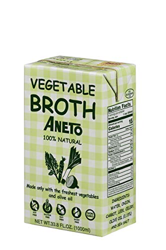 Aneto 100% Natural - Caldo de Verduras - caja de 6 unidades de 1 litro