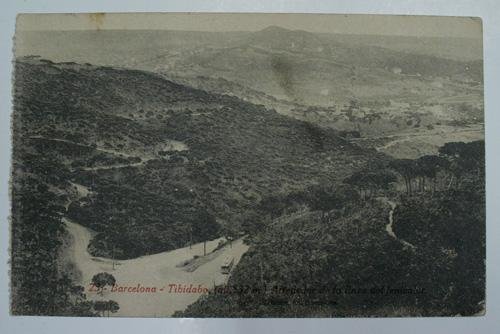 Antigua postal. Old post card. Nº 23 - BARCELONA - Tibidabo. Alrededor de la linea funicular