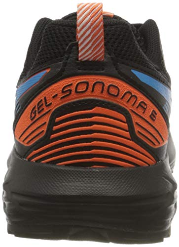 Asics Gel-Sonoma 6, Trail Running Shoe Hombre, Black/Digital Aqua, 44 EU