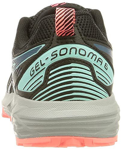 Asics Gel-Sonoma 6, Zapatillas para Carreras de montaña Mujer, Black/Deep Sea Teal, 39.5 EU