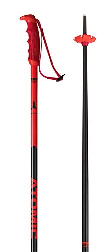 ATOMIC Redster 1 Par de Bastones de esquí de competición, Carbono, Unisex, Rojo/Negro, 125 cm