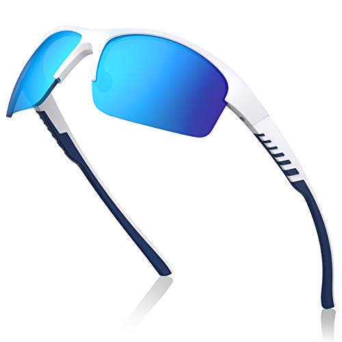 Avoalre Gafas de Sol Polarizadas Deportivas Gafas para Hombre y Mujer TR90 irrompible 100% Anti UVA y UVB, Super Cómodo para Ciclismo Pesca Correr Motocicleta Escalada, Azul