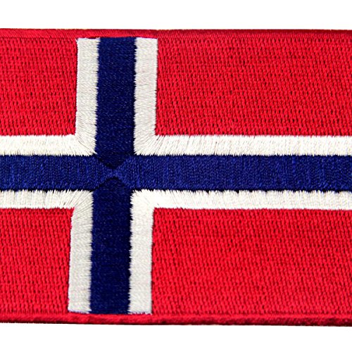 Bandera de Noruega Emblema Noruego Parche Bordado de Aplicación con Plancha