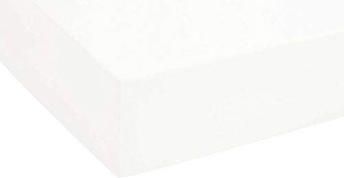 biberna Sábana Bajera Adjustable Jersey-Elastic (Altura del colchón máx.25 cm) 1x 180x200 cm - 200x220 cm, blanco
