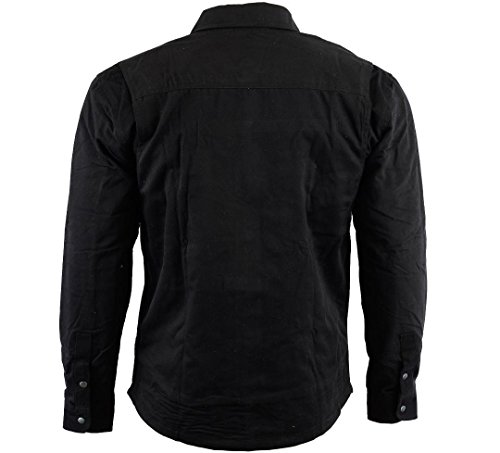 Bikers Gear Australia - Camisa protectora de franela para motocicleta con forro de aramida negro negro extra-large