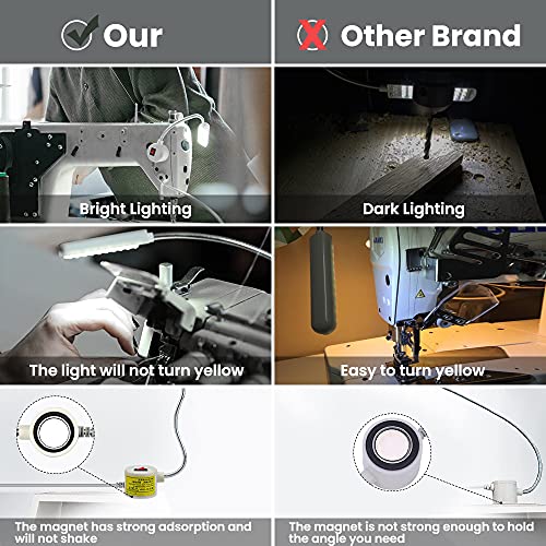Bonlux 30 LED Bombilla Luz Fría Para Máquina de Coser de Trabajo de cuello de cisne Con Base Magnética De Montaje Para Todos Máquina de Coser de Iluminación