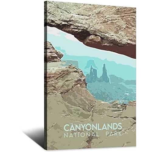 Canyonlands Vintage National Park Posters - Póster decorativo para pared (50 x 75 cm)