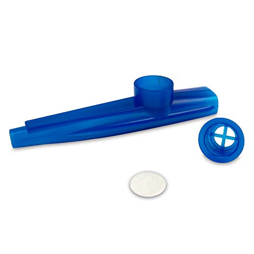 CASCHA Kazoo Azul, de material duradero: plástico, instrumento de efecto para divertirse haciendo música