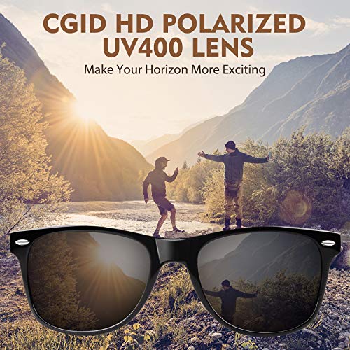 CGID Gafas de sol originales polarizadas de madera hombre y mujeres con UV400 CAT3 M08