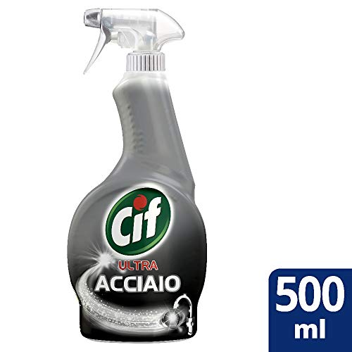 Cif, Acero - Detergente con agentes abrillantadores, 500 ml