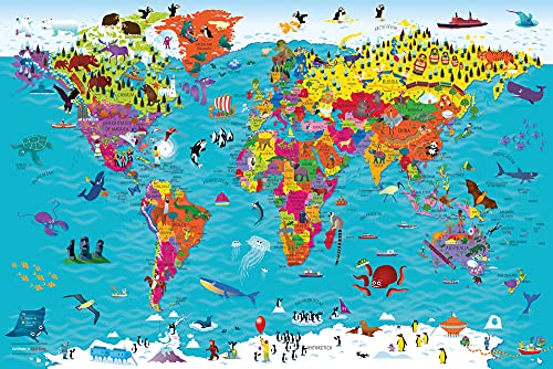 Collins Children’s World Wall Map: An illustrated poster for your wall