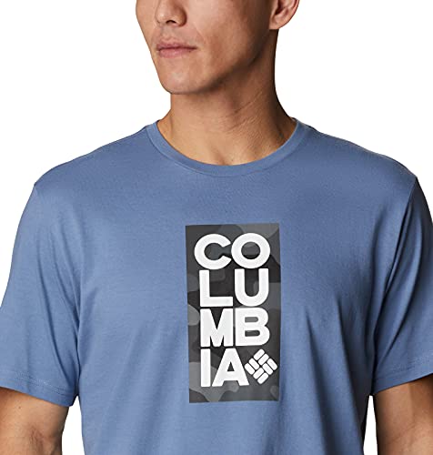 Columbia Camiseta de Manga Corta con Logo Trek para Hombre