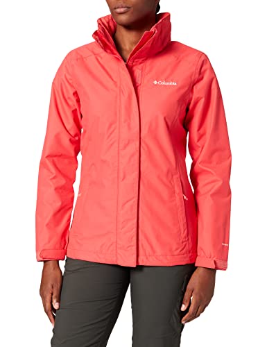 Columbia Mujer Chaqueta impermeable, Timothy Lake W Jacket, Poliéster, Rojo (Red Coral), Talla: S, 1840501