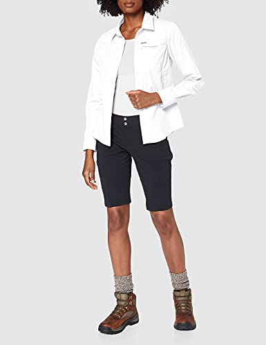 Columbia Silver Ridge 2.0 Camisa de manga larga para mujer, Blanco, M