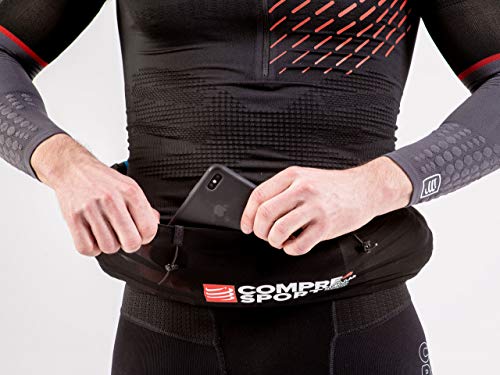 COMPRESSPORT Free Belt Pro XL/XXL - Cinturón de Running para Adultos, Color Negro