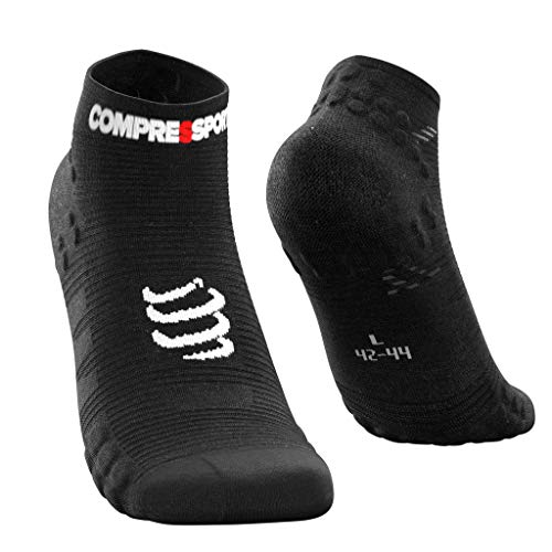 COMPRESSPORT V3 Sock Low Calcetines, Hombre, Negro, T3 (42-44)