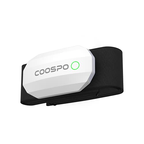 CooSpo Frecuencia de Cardíaca Monitor Sensor Banda Ant+ y Bluetooth HRM Sensor de Pulsómetros con Pecho Funciona con Aplicaciones de Fitness, Ciclocomputadores
