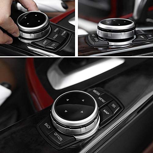 Cubierta de repuesto para botón central de coche, color negro, compatible con F10, F20, F30, Serie 1, 3, 5 y 7 para iDrive (Tippe A)