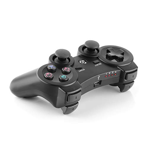Dhaose Mando Inalámbrico para PS3, Controller Bluetooth con Doble Vibración, Wireless Bluetooth Gamepad Remote Joystick Controller Gamepad para Playstation 3