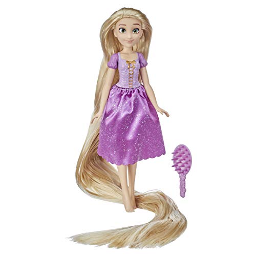 Disney Princess Rapunzel Melena Larga, muñeca de Moda con Cabello Rubio de 45 cm de Largo, Juguete de Princesa para niñas de 3 años en adelante, Multicolor, F1057
