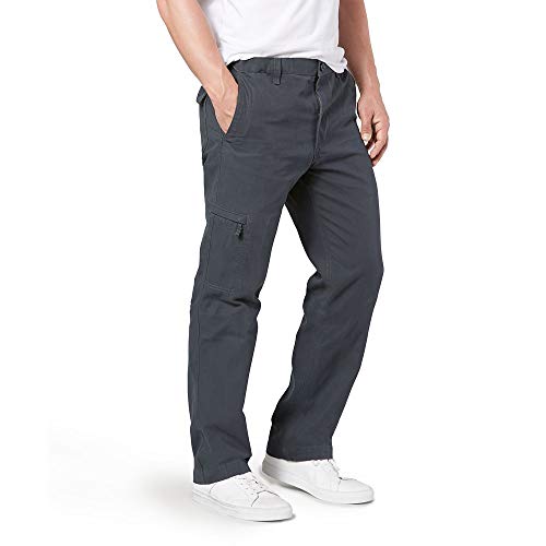 Dockers Pantalones cargo cómodos de ajuste clásico para hombre, Steelhead, 36W x 29L