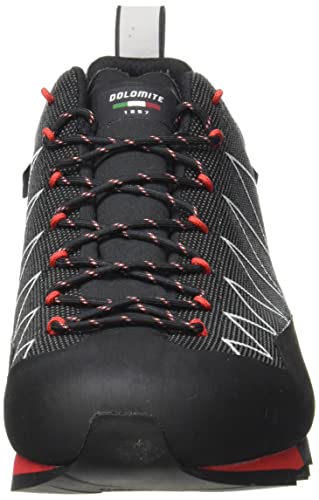 Dolomite Zapato Crodarossa Lite GTX 2.0, Senderismo Unisex Adulto, Black Fiery Red, 45 2/3 EU
