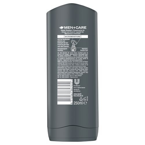 Dove Gel Men + Care Clean Comfort, 6 pack (6 x 250 ml)