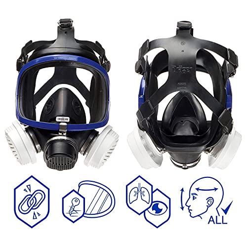 Dräger X-plore 5500® Máscara-respirador Completa de protección con filtros reemplazables P3 R para Construcción, Carpintería y Bricolaje