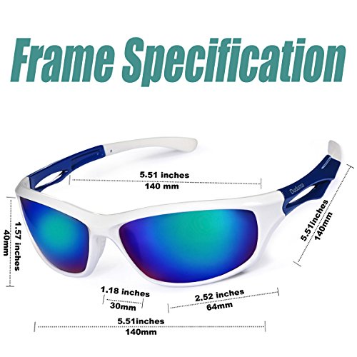 Duduma Gafas de Sol Deportivas Polarizadas Para Hombre Perfectas Para Esquiar Golf Correr Ciclismo TR90 Súper Liviana Para Hombre y Para Mujer